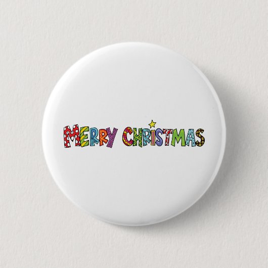 Frohe Weihnachten Button (Vorderseite)