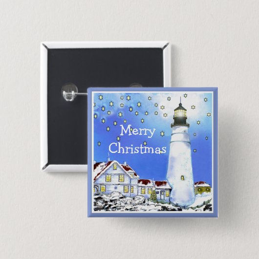 Frohe Weihnachten Button (Vorne & Hinten)