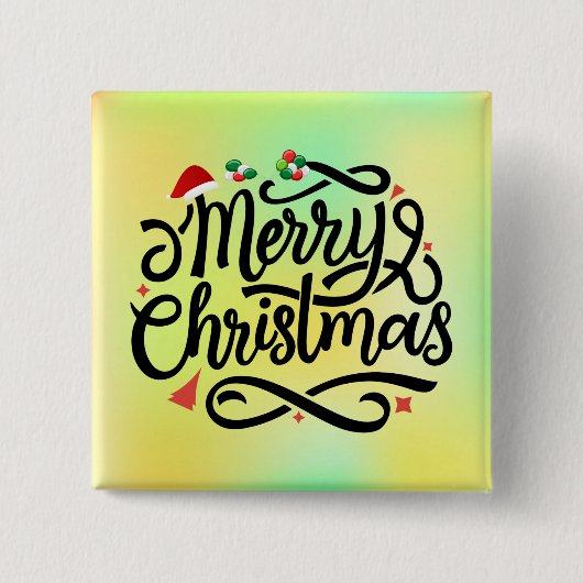 Frohe Weihnachten Button (Vorderseite)