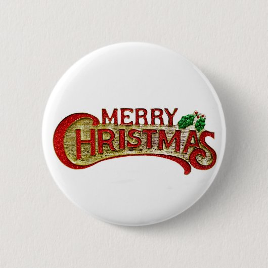 Frohe Weihnachten Button (Vorderseite)