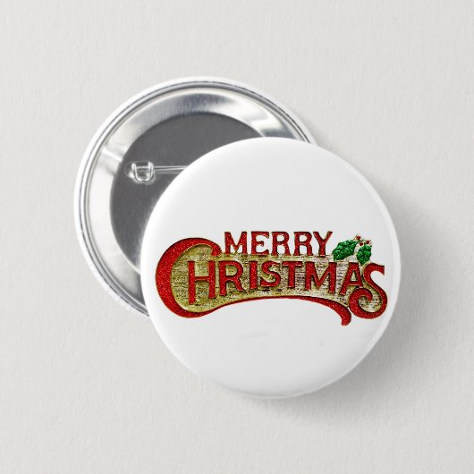 Frohe Weihnachten Button (Vorne & Hinten)