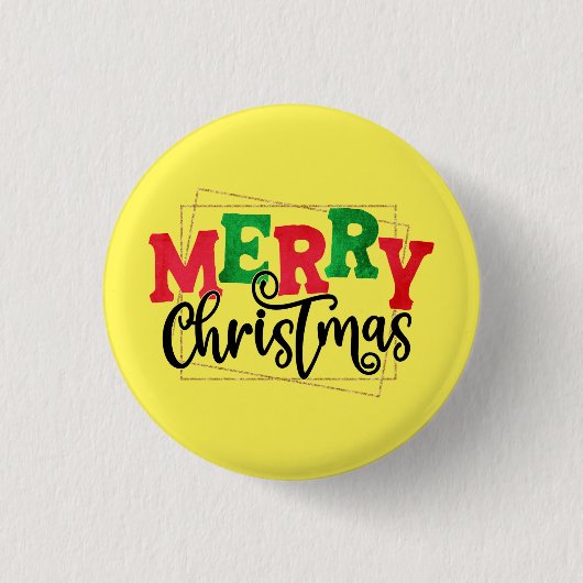 Frohe Weihnachten Button (Vorderseite)