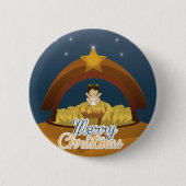 Frohe Weihnachten Button (Vorderseite)