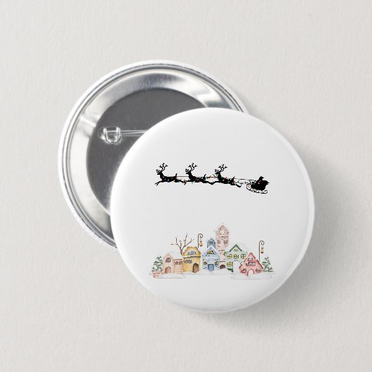 Frohe Weihnachten Button (Vorne & Hinten)