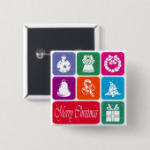 Frohe Weihnachten Button (Vorne & Hinten)