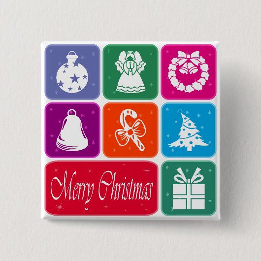 Frohe Weihnachten Button (Vorderseite)