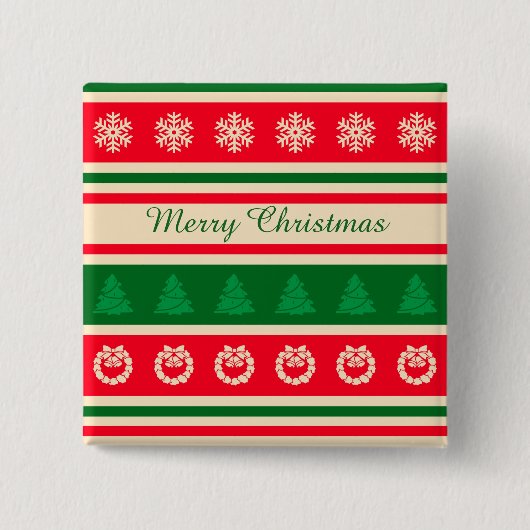 Frohe Weihnachten Button (Vorderseite)