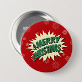 Frohe Weihnachten Button (Vorne & Hinten)