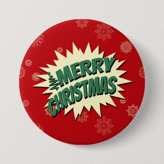 Frohe Weihnachten Button (Vorderseite)