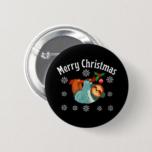 Frohe Weihnachten Button (Vorne & Hinten)
