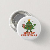 Frohe Weihnachten Button (Vorne & Hinten)
