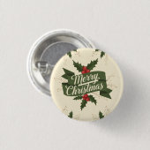 Frohe Weihnachten Button (Vorne & Hinten)