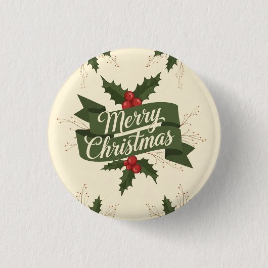Frohe Weihnachten Button (Vorderseite)