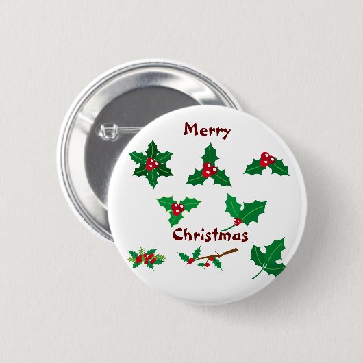 Frohe Weihnachten Button (Vorne & Hinten)