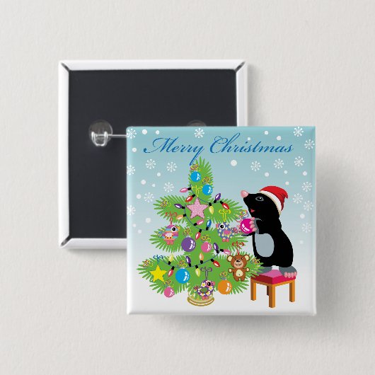 Frohe Weihnachten Button (Vorne & Hinten)