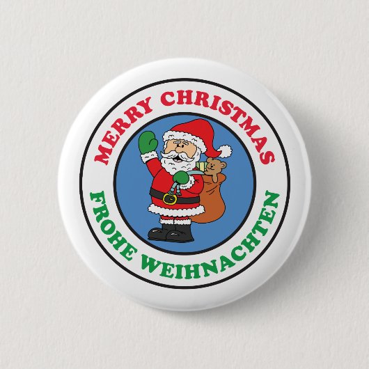 Frohe Weihnachten Button (Vorderseite)
