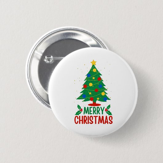 Frohe Weihnachten Button (Vorne & Hinten)
