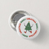 Frohe Weihnachten Button (Vorne & Hinten)