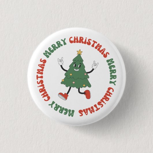 Frohe Weihnachten Button (Vorderseite)