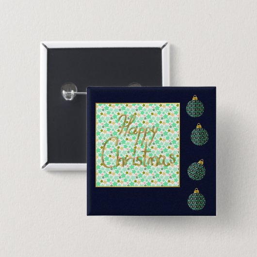 Frohe Weihnachten Button (Vorne & Hinten)