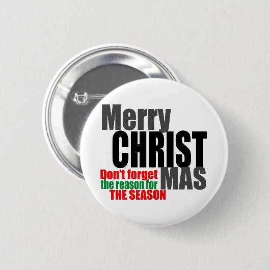 Frohe Weihnachten Button (Vorne & Hinten)