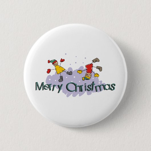 Frohe Weihnachten Button (Vorderseite)