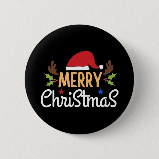 Frohe Weihnachten Button (Vorderseite)