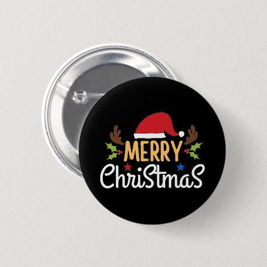 Frohe Weihnachten Button (Vorne & Hinten)