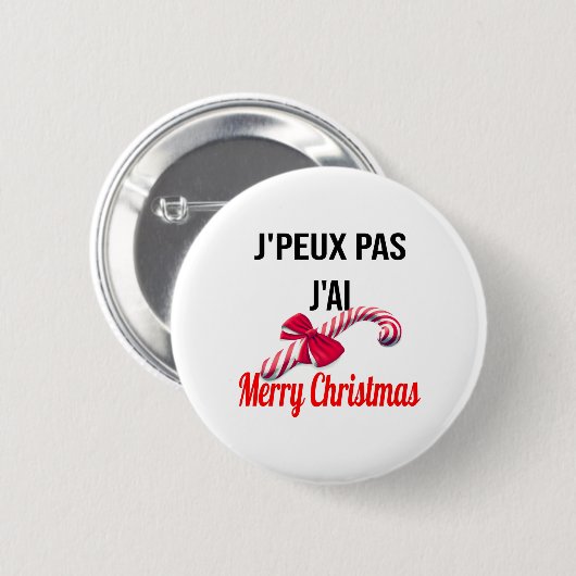 Frohe Weihnachten Button (Vorne & Hinten)