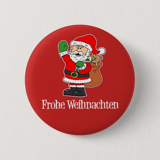 Frohe Weihnachten Button (Vorderseite)