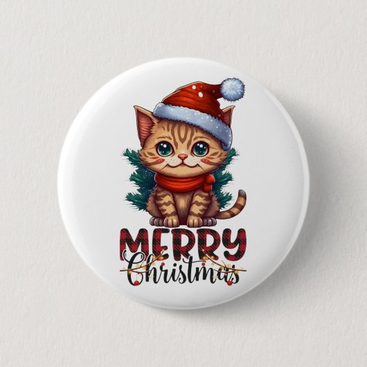 Frohe Weihnachten Button (Vorderseite)