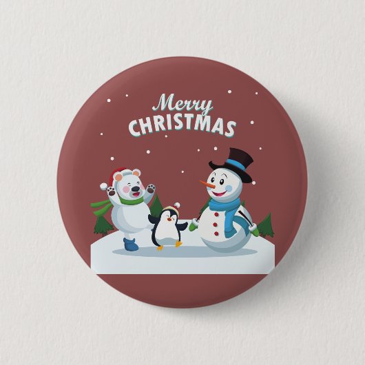 Frohe Weihnachten Button (Vorderseite)