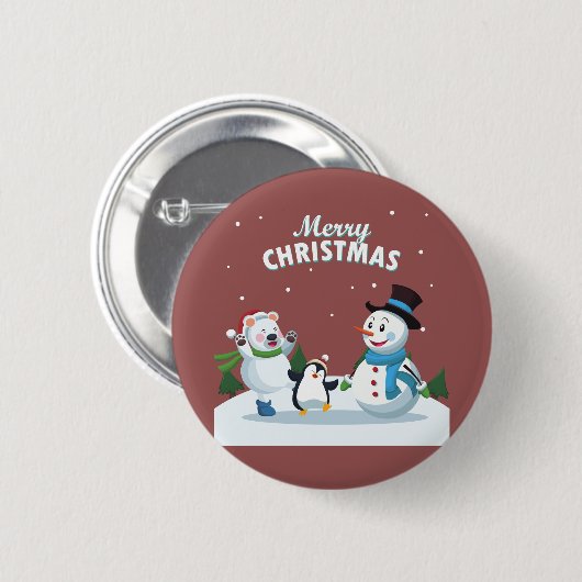 Frohe Weihnachten Button (Vorne & Hinten)