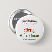 Frohe Weihnachten Button (Vorne & Hinten)