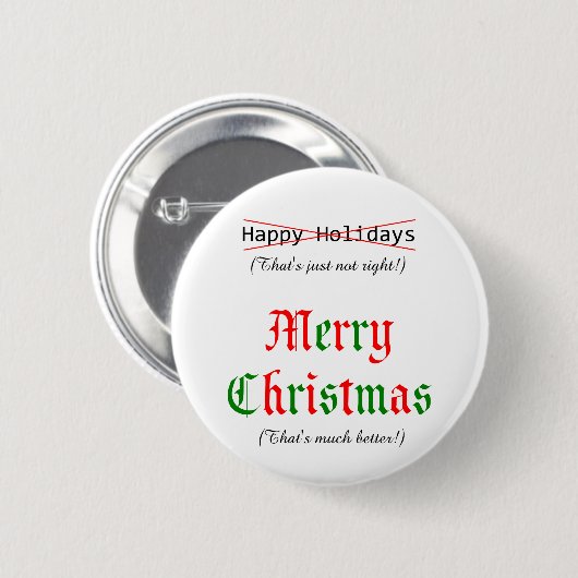 Frohe Weihnachten Button (Vorne & Hinten)