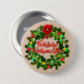 Frohe Weihnachten Button (Vorne & Hinten)