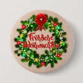 Frohe Weihnachten Button (Vorderseite)