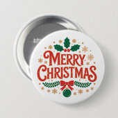 Frohe Weihnachten Button (Vorne & Hinten)