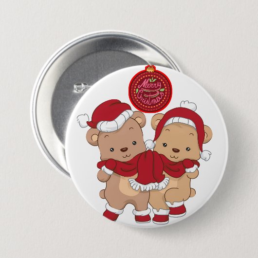 Frohe Weihnachten** Button (Vorne & Hinten)