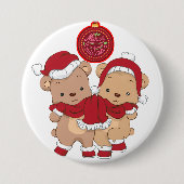 Frohe Weihnachten** Button (Vorderseite)