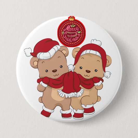 Frohe Weihnachten** Button (Vorderseite)