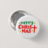 Frohe Weihnachten Button (Vorne & Hinten)