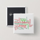 Frohe Weihnachten Button (Vorne & Hinten)