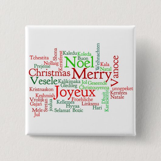 Frohe Weihnachten Button (Vorderseite)