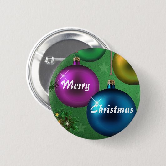 Frohe Weihnachten Button (Vorne & Hinten)