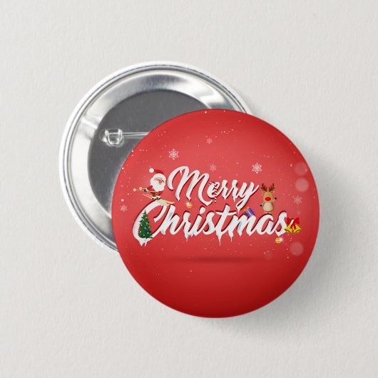 Frohe Weihnachten Button (Vorne & Hinten)