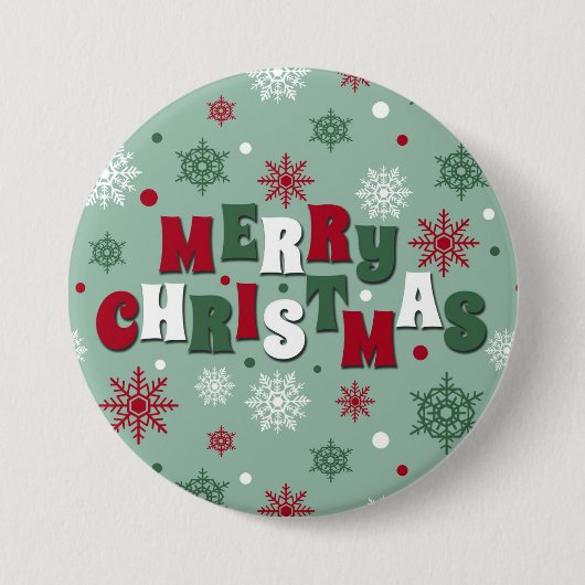 Frohe Weihnachten Button (Vorderseite)