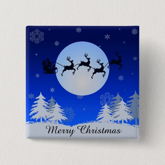 Frohe Weihnachten Button (Vorderseite)