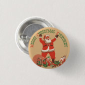 Frohe Weihnachten Button (Vorne & Hinten)