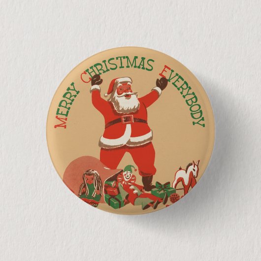 Frohe Weihnachten Button (Vorderseite)